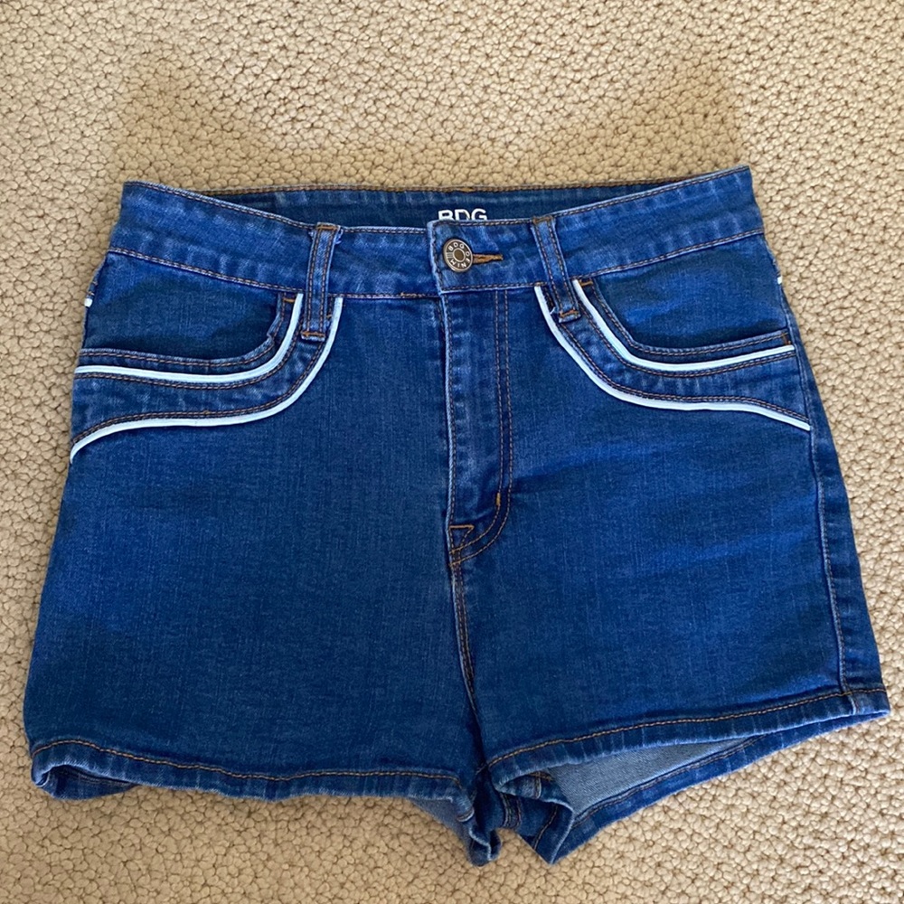 BDG High Rise Erin Blue Contrast Shorts